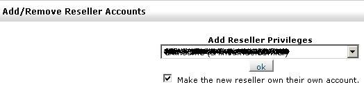 Agregar privilegios de revendedor en WHM